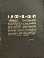 Text on a dark background with 'Carried Away' in large letters.