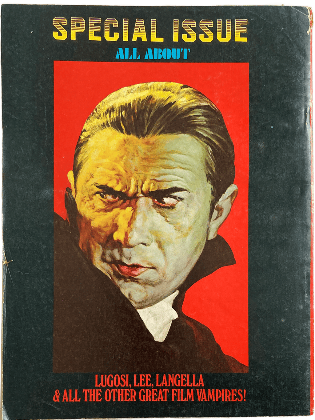 Book cover featuring a portrait of a man with text about film vampires