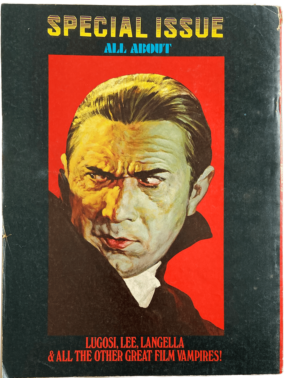Book cover featuring a portrait of a man with text about film vampires