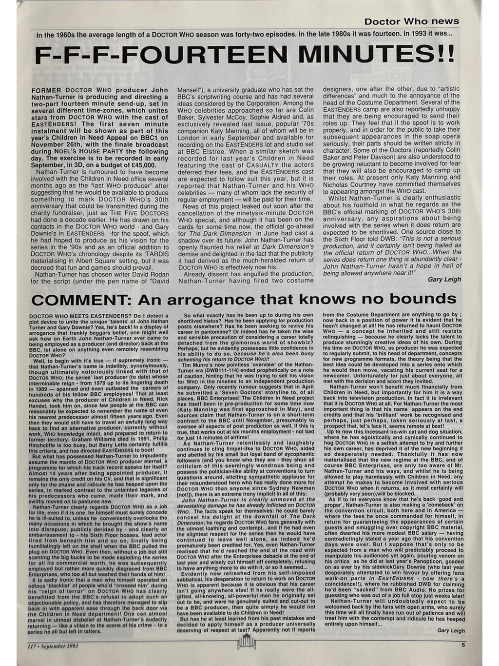 DWB Dr. Who/Dream Watch Bulletin #117