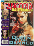 Fangoria #210 cover featuring a woman in costume with text about 'Queen of the Damned' and 'Fangoria'.