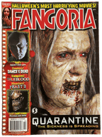 Fangoria magazine cover featuring a zombie with red eyes and text about Halloween movies.
