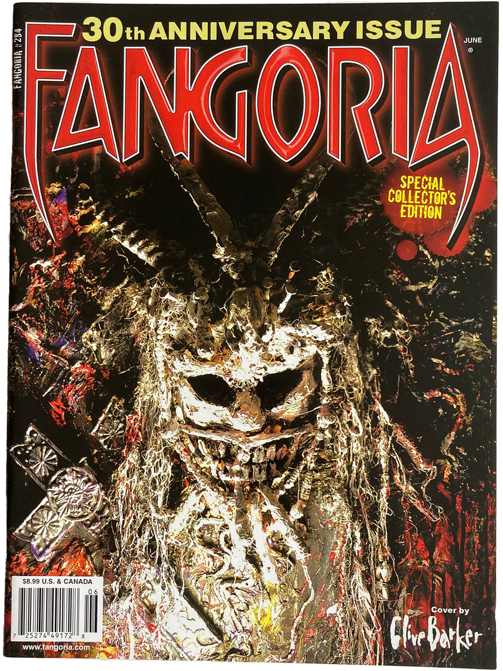 Fangoria magazine #284 cover with a 30th anniversary issue and special collector's edition label.