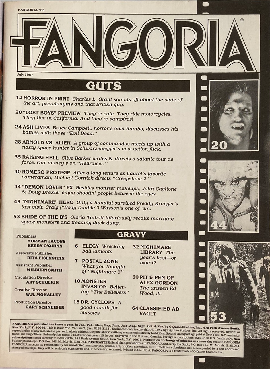 Fangoria Magazine #65