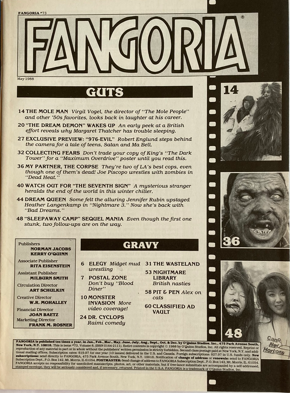 Fangoria Magazine #73