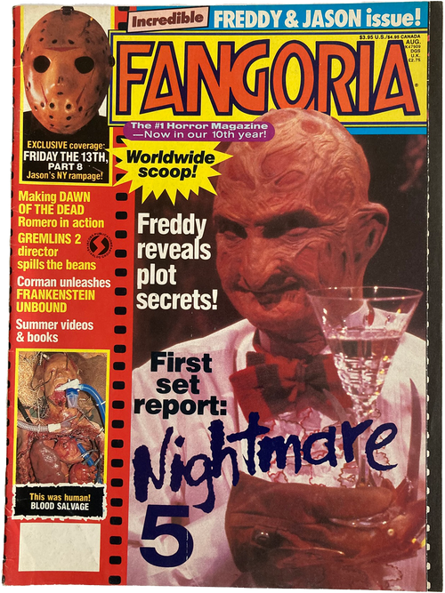 Cover of Fangoria #85 magazine featuring Nightmare 5 and more.
