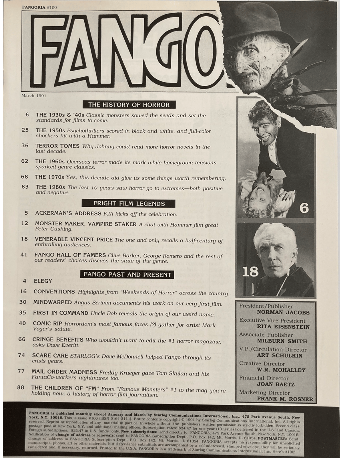 Fangoria Magazine #100