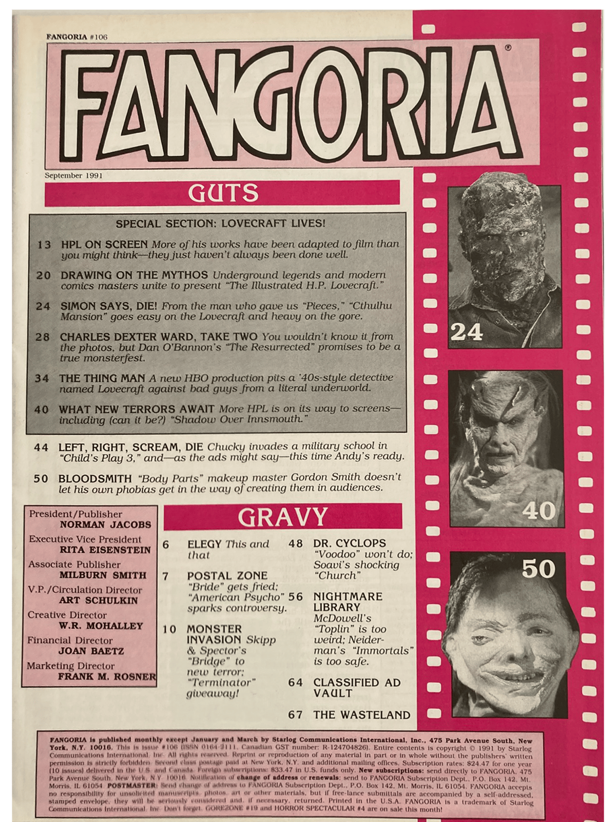 Fangoria Magazine #106