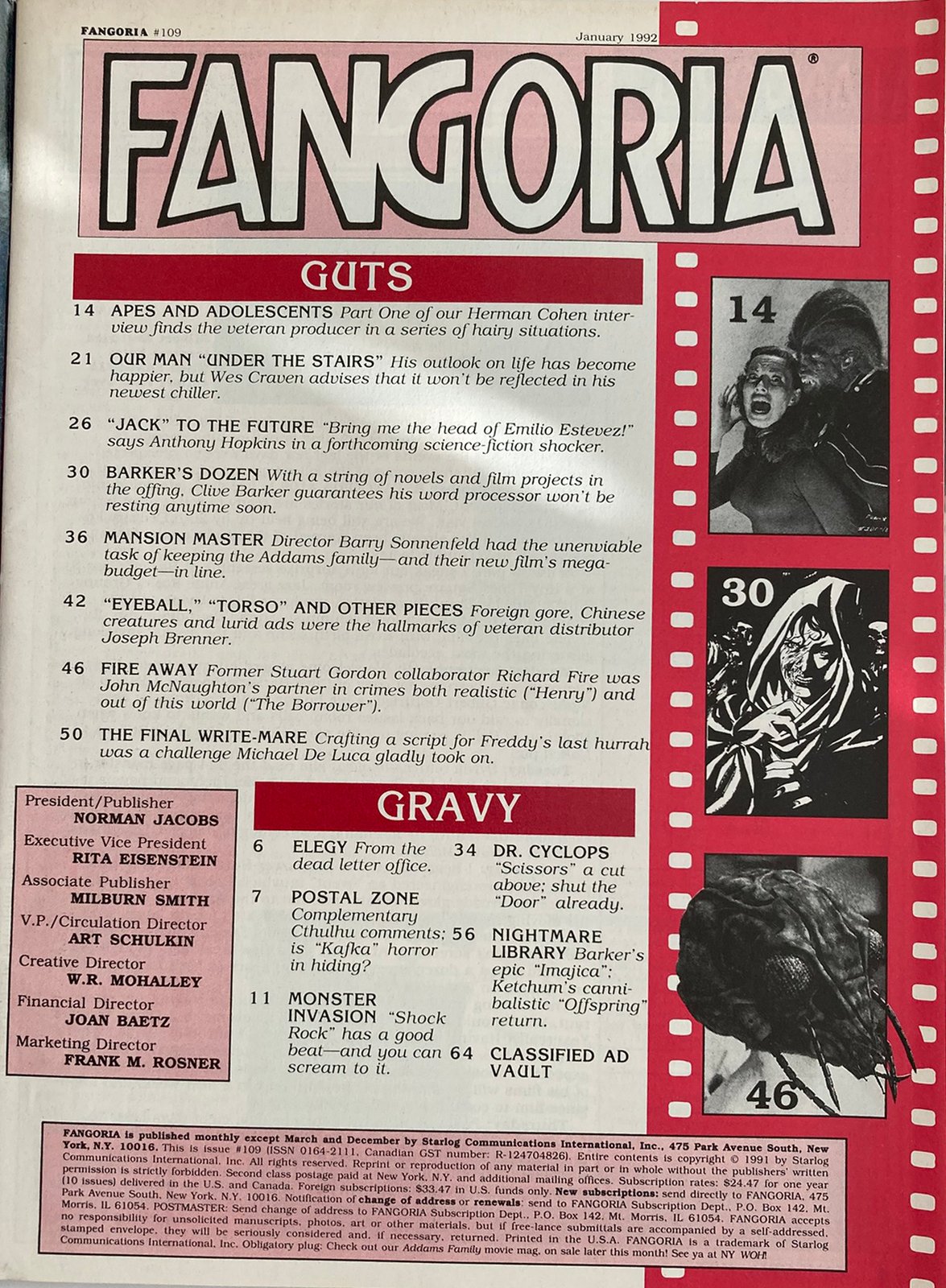 Fangoria Magazine #109