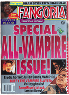 Magazine cover of Fangoria #116 featuring an all-vampire issue with horror movie images.