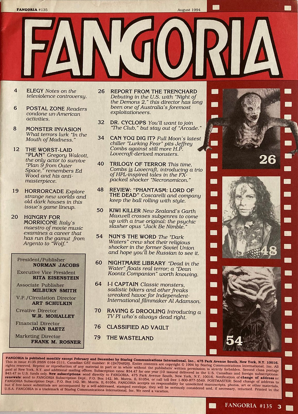 Fangoria Magazine #135