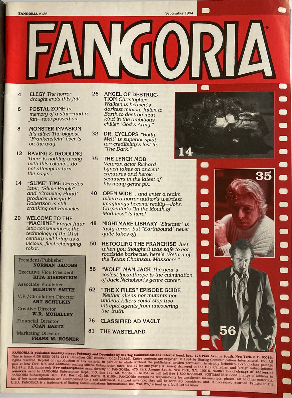 Fangoria Magazine #136