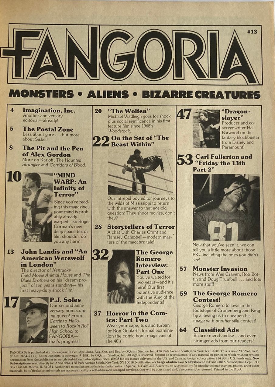 Fangoria Magazine #13