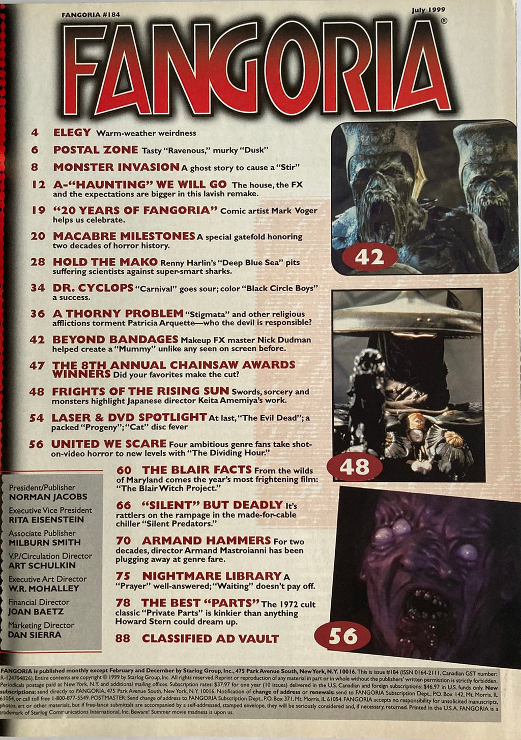 Fangoria Magazine #184