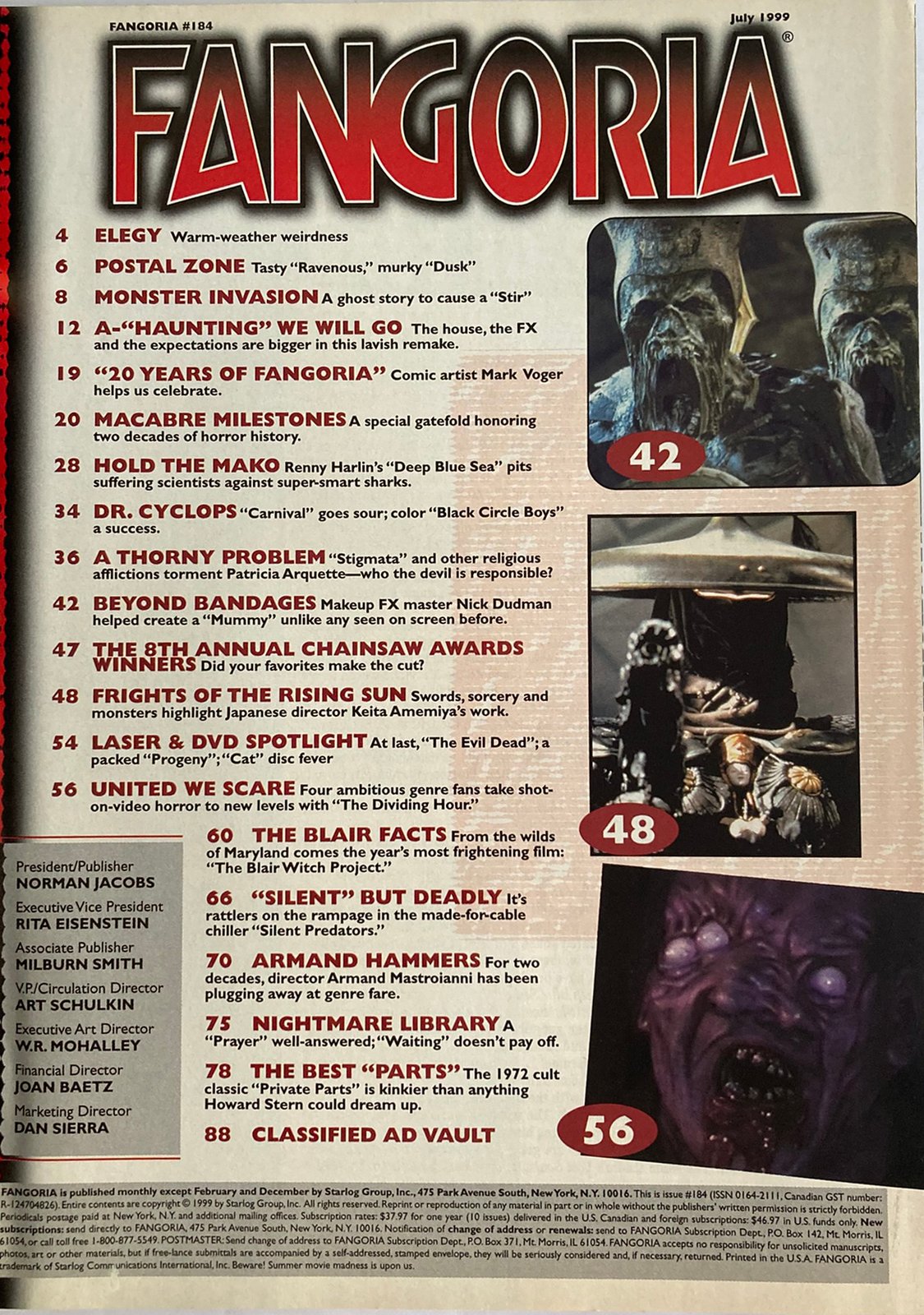 Fangoria Magazine #184