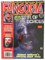 Magazine cover of Fangoria featuring horror-themed content and text.