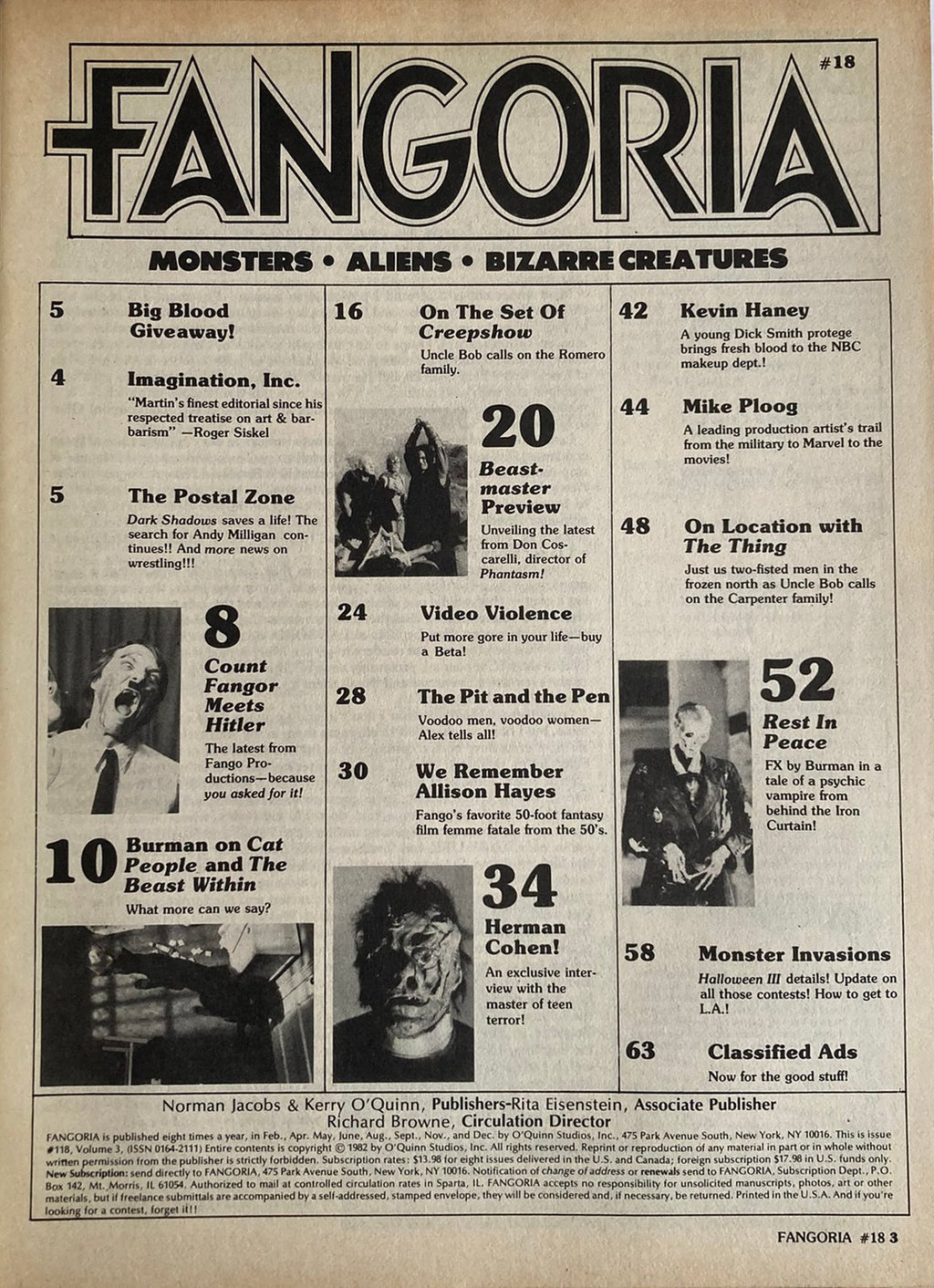 Fangoria Magazine #18