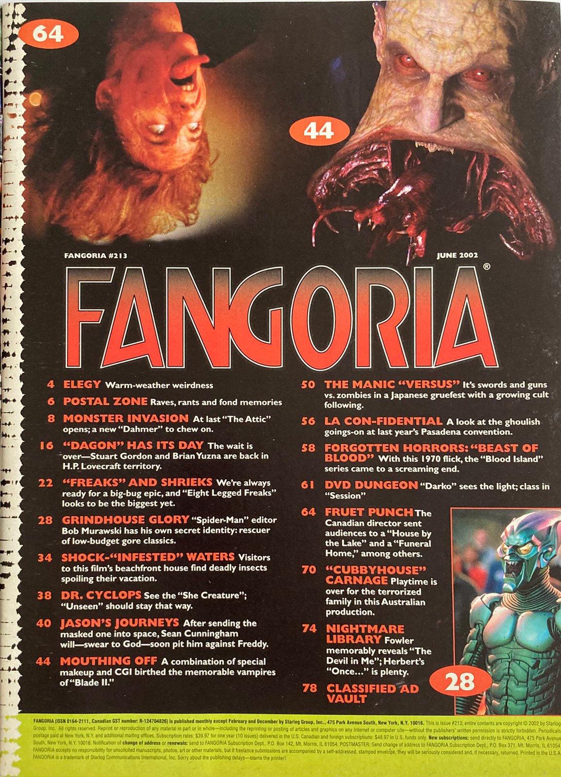 Fangoria Magazine #213