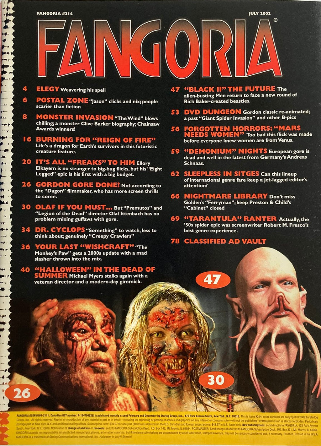Fangoria Magazine #214