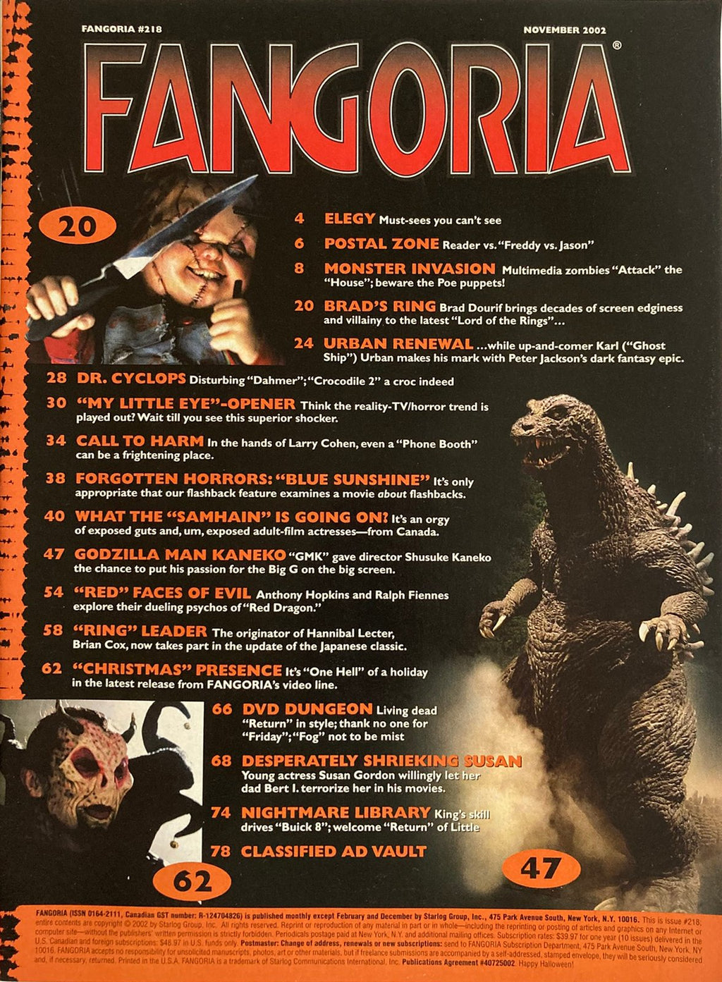 Fangoria Magazine #218