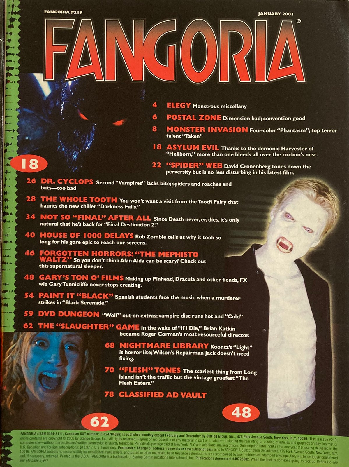 Fangoria Magazine #219