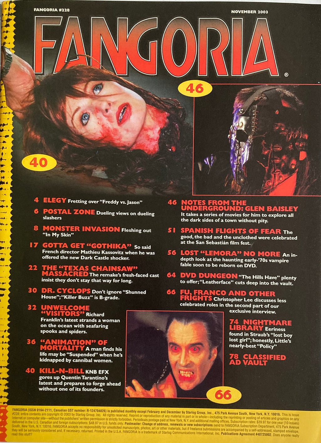 Fangoria Magazine #228
