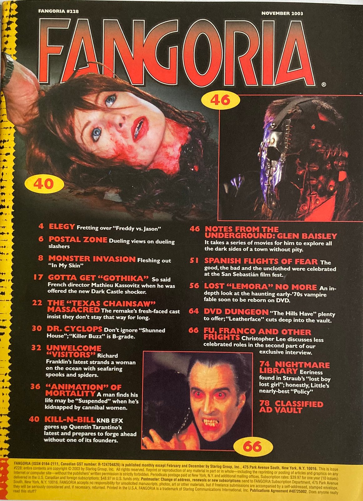 Fangoria Magazine #228
