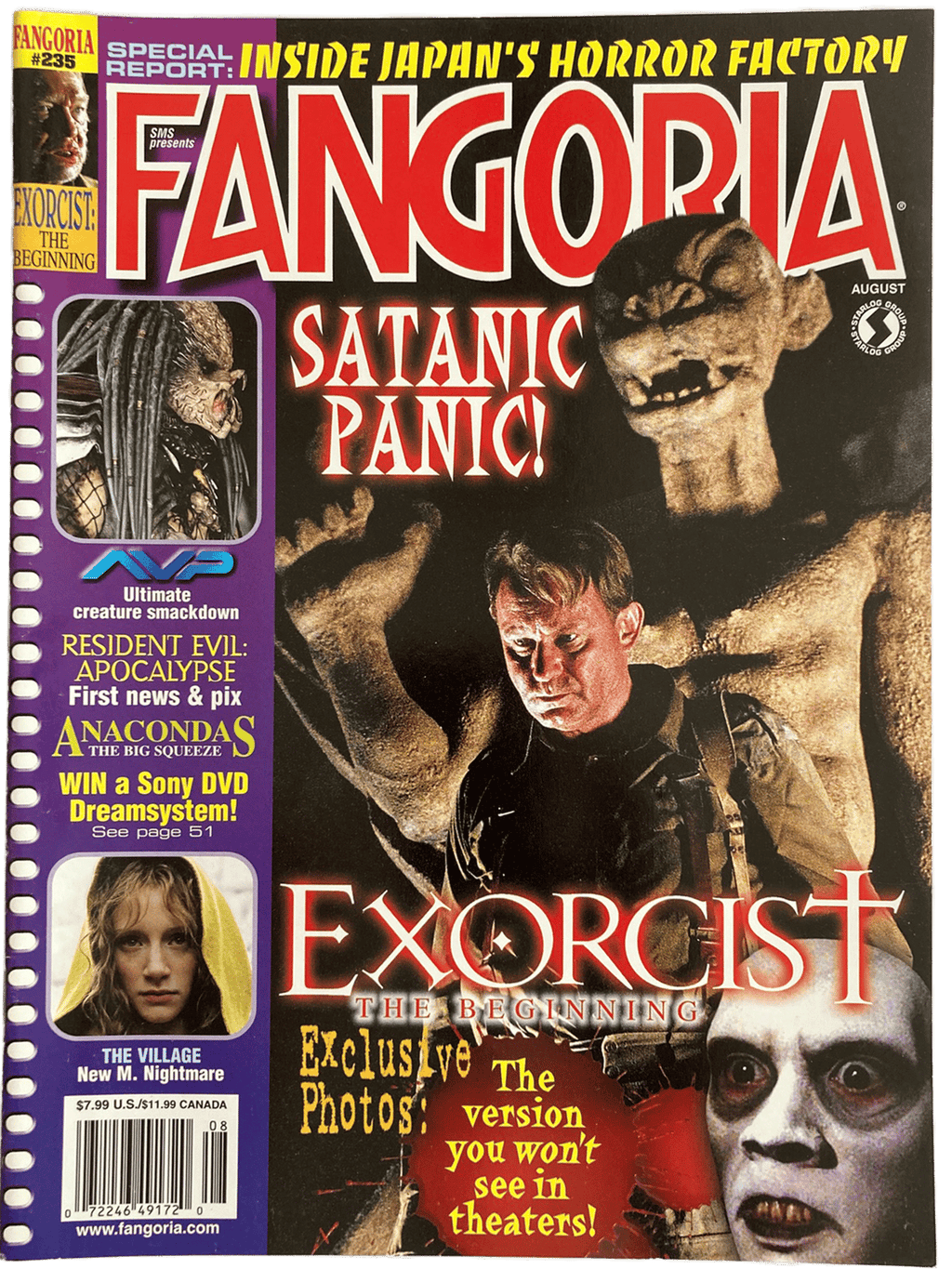 Magazine cover of Fangoria #235 featuring Exorcist the Beginning.