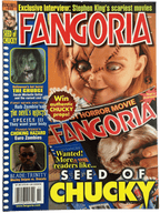 Magazine cover of Fangoria #238 featuring Seed of Chucky and interviews.
