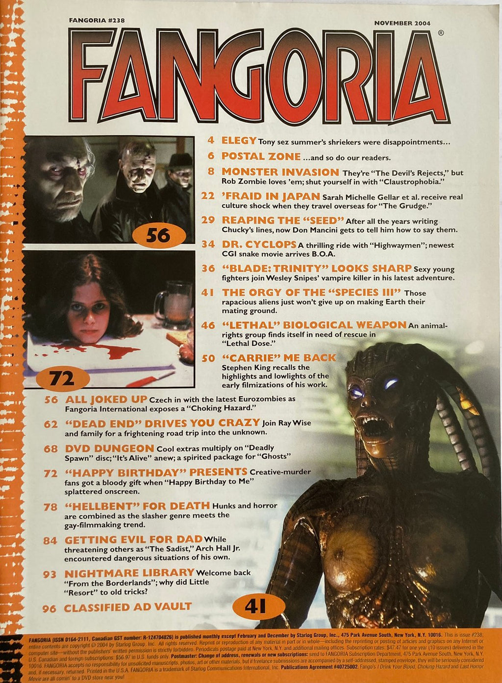 Fangoria Magazine #238