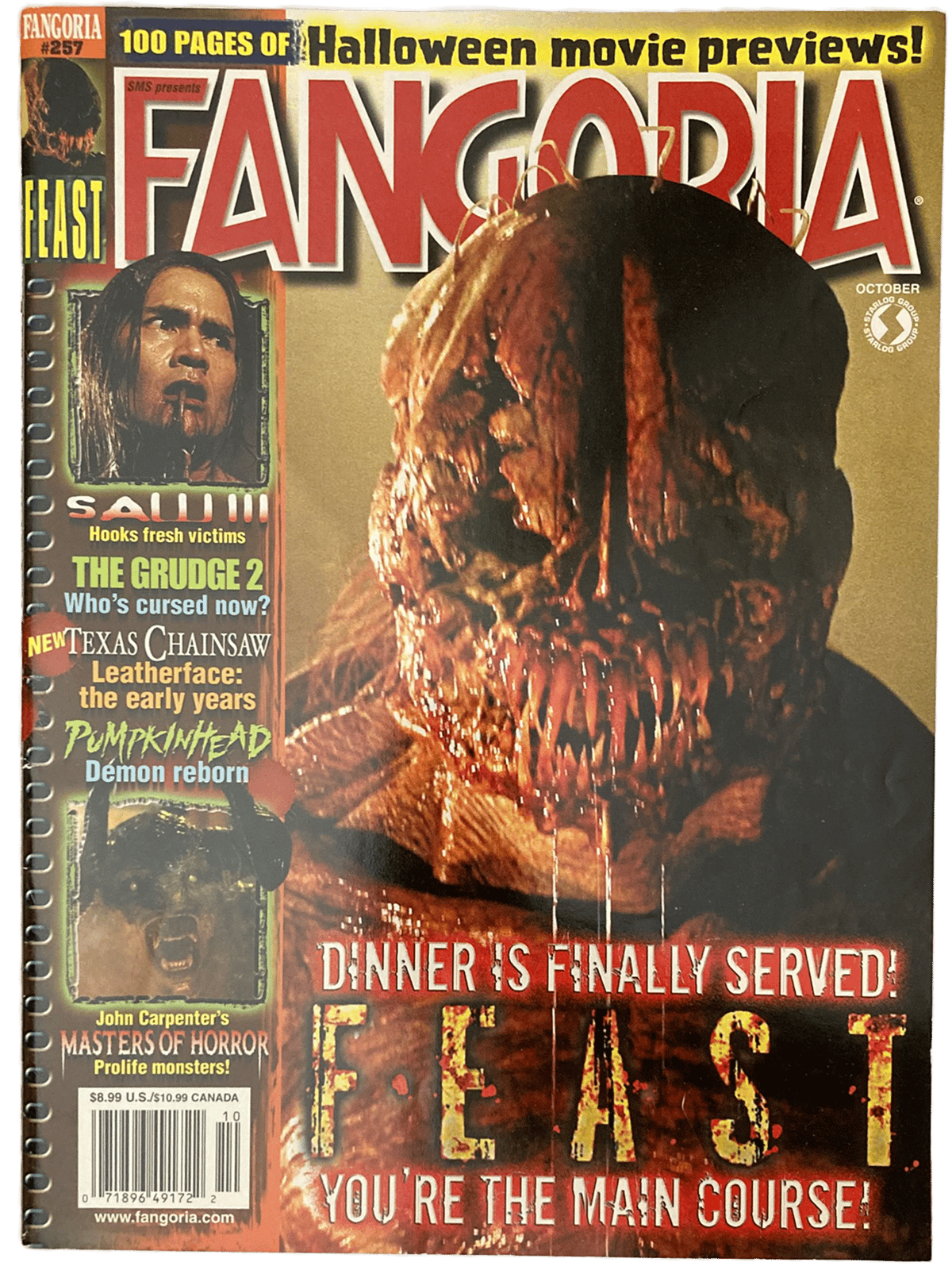 Fangoria #257 magazine cover with horror movie preview and skull design