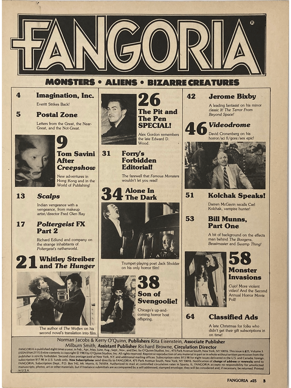 Fangoria Magazine #25