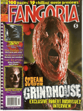 Magazine cover of Fangoria #261 featuring a horror-themed cover with text and images.