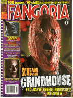 Magazine cover of Fangoria #261 featuring a horror-themed cover with text and images.