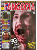 Magazine cover of Fangoria #267 featuring a horror-themed layout with text and images.