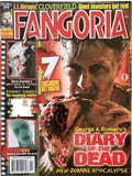 Magazine cover of Fangoria #270 featuring a zombie and horror movie references