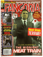 Magazine cover of Fangoria #273 featuring a horror movie review with a man in a suit and text about 'The Midnight Meat Train'.