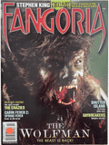 Magazine cover of Fangoria #290  featuring a werewolf with text about movies.