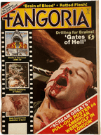 Fangoria magazine cover with horror-themed images and text