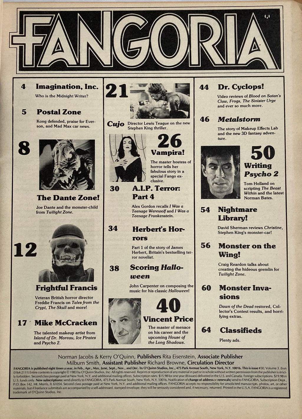 Fangoria Magazine #30