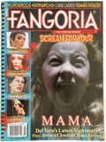 Fangoria magazine cover with horror movie actress and text