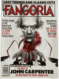 Magazine cover of Fangoria featuring a horror-themed cover with text and images.
