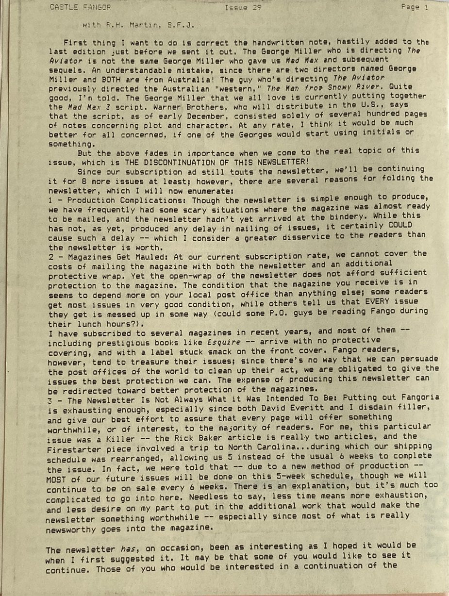 Fangoria Magazine #34