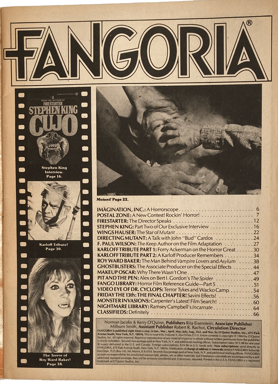 Fangoria Magazine #36