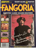 Cover of 'Fangoria' magazine #3 featuring Christopher Lee in an Arabian Adventure