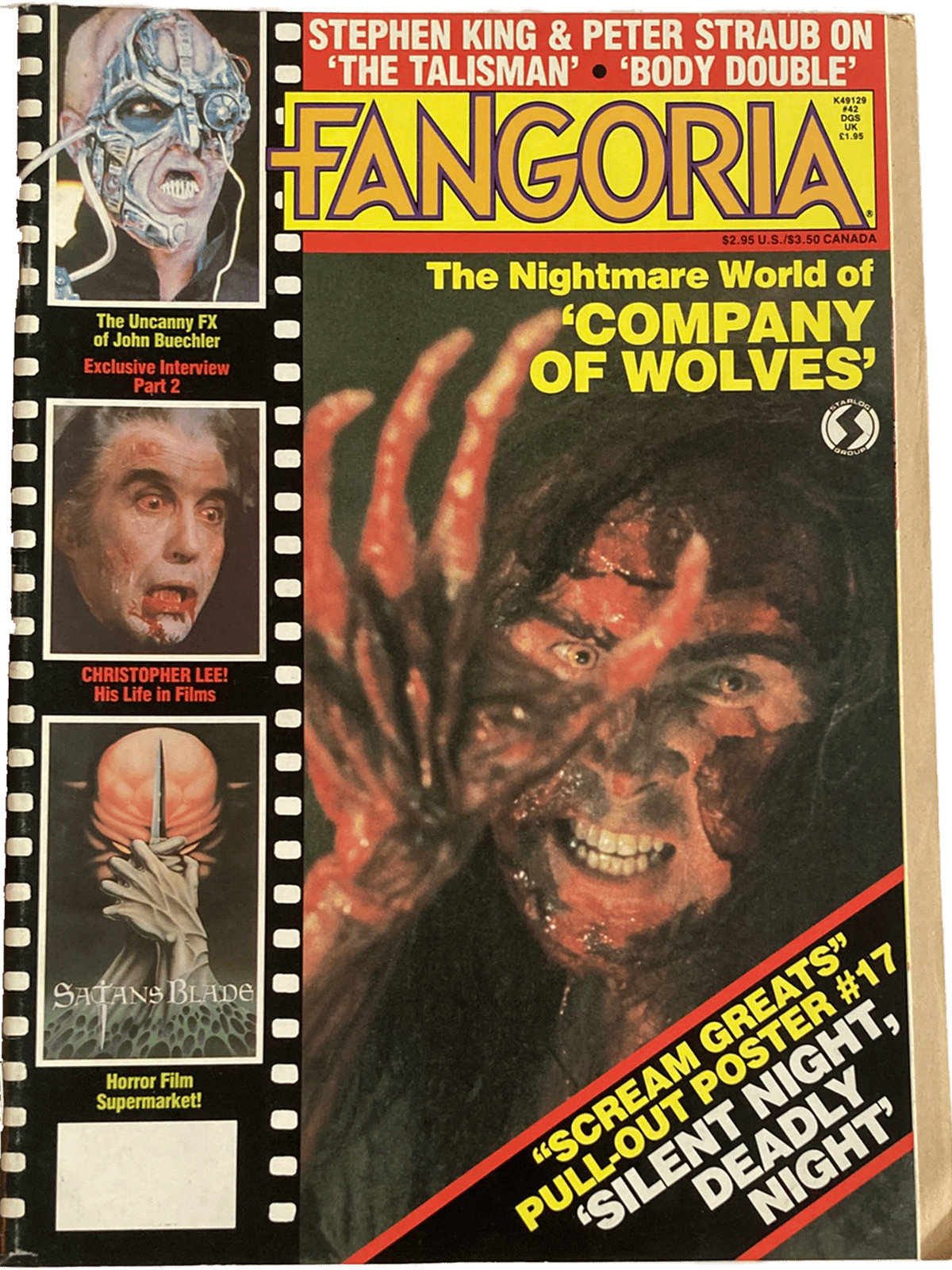 Fangoria magazine #42 cover featuring Company of Wolves.