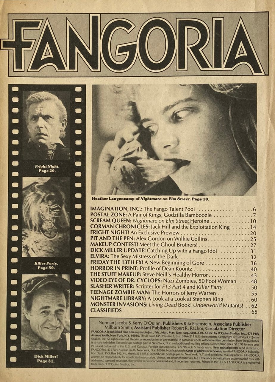 Fangoria Magazine #45