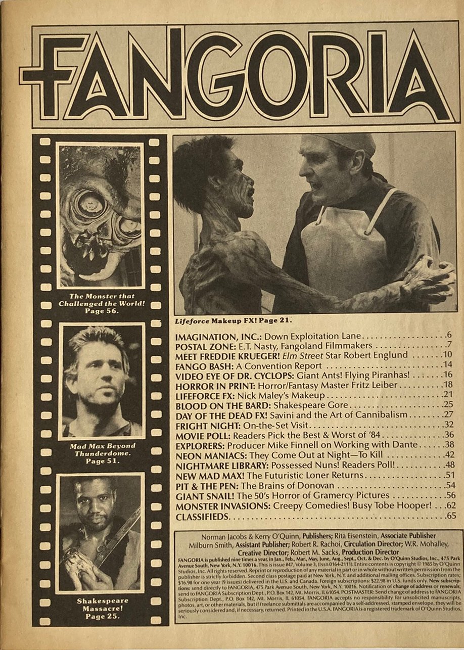 Fangoria Magazine #47