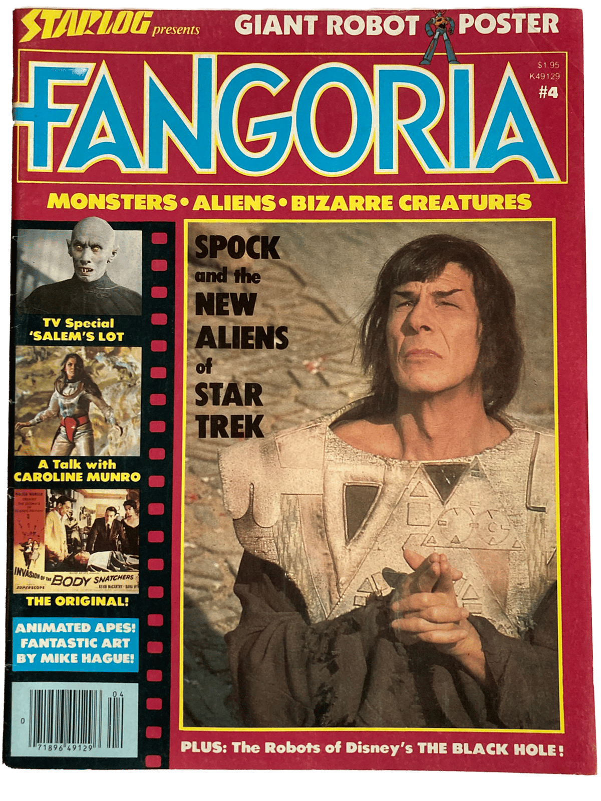 Cover of Fangoria magazine #4 featuring a character from Star Trek and promotional text.