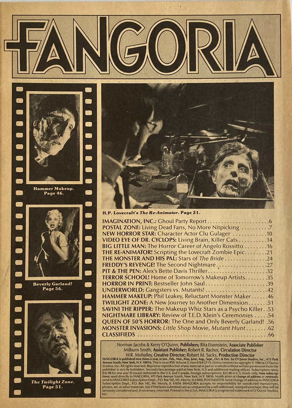Fangoria Magazine #50